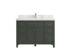 Sonoma 48 in W x 22 in D Free Standing Reeded Single Sink Bathroom Vanity - photo 11