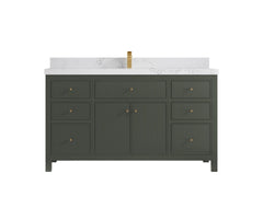 Sonoma 60 in W x 22 in D Free Standing Reeded Single Sink Bathroom Vanity - photo 11