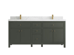 Sonoma 72 in W x 22 in D Free Standing Reeded Double Sink Bathroom Vanity - photo 11