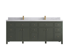 Sonoma 84 in W x 22 in D Free Standing Reeded Double Sink Bathroom Vanity - photo 17