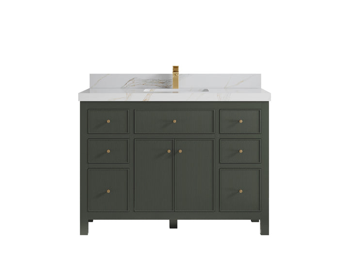 Sonoma 48 in W x 22 in D Free Standing Reeded Single Sink Bathroom Vanity - photo 12