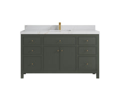 Sonoma 60 in W x 22 in D Free Standing Reeded Single Sink Bathroom Vanity - photo 12