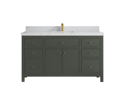 Sonoma 60 in W x 22 in D Free Standing Reeded Single Sink Bathroom Vanity