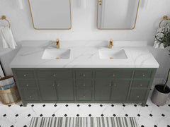 Sonoma 84 in W x 22 in D Free Standing Reeded Double Sink Bathroom Vanity - photo 18