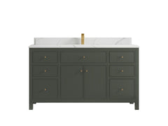 Sonoma 60 in W x 22 in D Free Standing Reeded Single Sink Bathroom Vanity - photo 15
