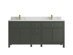 Sonoma 72 in W x 22 in D Free Standing Reeded Double Sink Bathroom Vanity - photo 15