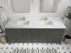 Sonoma 84 in W x 22 in D Free Standing Reeded Double Sink Bathroom Vanity - photo 24