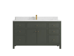 Sonoma 60 in W x 22 in D Free Standing Reeded Single Sink Bathroom Vanity - photo 16