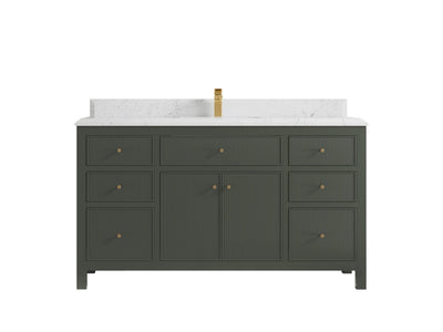Sonoma 60 in W x 22 in D Free Standing Reeded Single Sink Bathroom Vanity