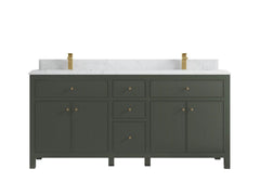 Sonoma 72 in W x 22 in D Free Standing Reeded Double Sink Bathroom Vanity - photo 16