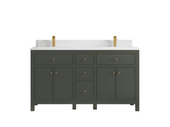 Sonoma 60 in W x 22 in D Free Standing Reeded Double Sink Bathroom Vanity - photo 17