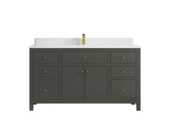 Sonoma 60 in W x 22 in D Free Standing Reeded Single Sink Bathroom Vanity - photo 17