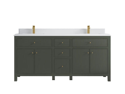 Sonoma 72 in W x 22 in D Free Standing Reeded Double Sink Bathroom Vanity