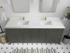 Sonoma 84 in W x 22 in D Free Standing Reeded Double Sink Bathroom Vanity - photo 28