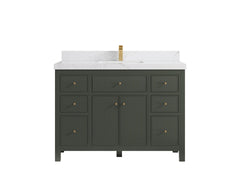 Sonoma 48 in W x 22 in D Free Standing Reeded Single Sink Bathroom Vanity - photo 18