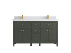 Sonoma 60 in W x 22 in D Free Standing Reeded Double Sink Bathroom Vanity - photo 18