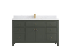 Sonoma 60 in W x 22 in D Free Standing Reeded Single Sink Bathroom Vanity - photo 18