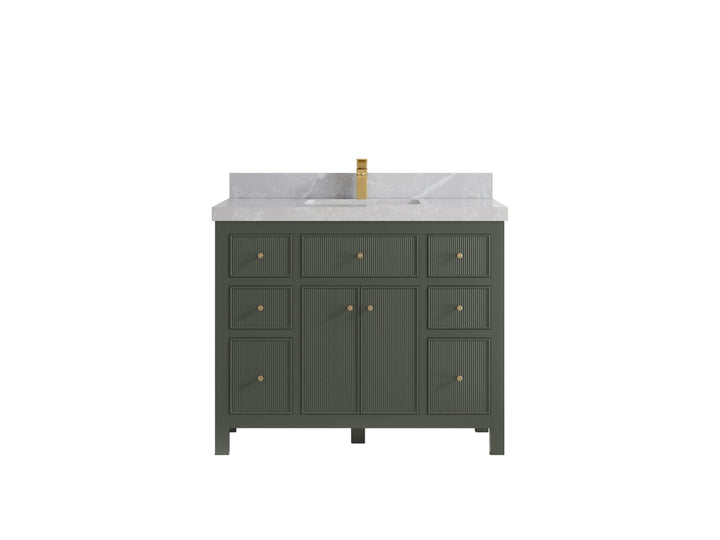 Sonoma 42 in W x 22 in D Free Standing Reeded Single Sink Bathroom Vanity - photo 19