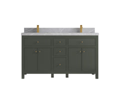 Sonoma 60 in W x 22 in D Free Standing Reeded Double Sink Bathroom Vanity - photo 19
