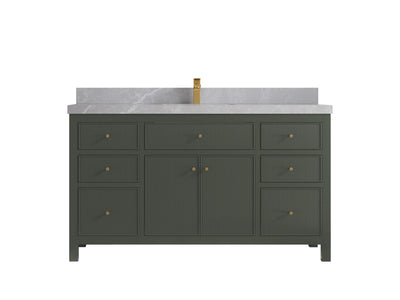 Sonoma 60 in W x 22 in D Free Standing Reeded Single Sink Bathroom Vanity