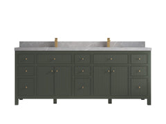 Sonoma 84 in W x 22 in D Free Standing Reeded Double Sink Bathroom Vanity - photo 33