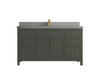 Sonoma 60 in W x 22 in D Free Standing Reeded Single Sink Bathroom Vanity