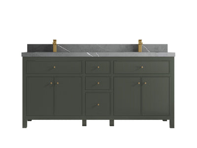 Sonoma 72 in W x 22 in D Free Standing Reeded Double Sink Bathroom Vanity