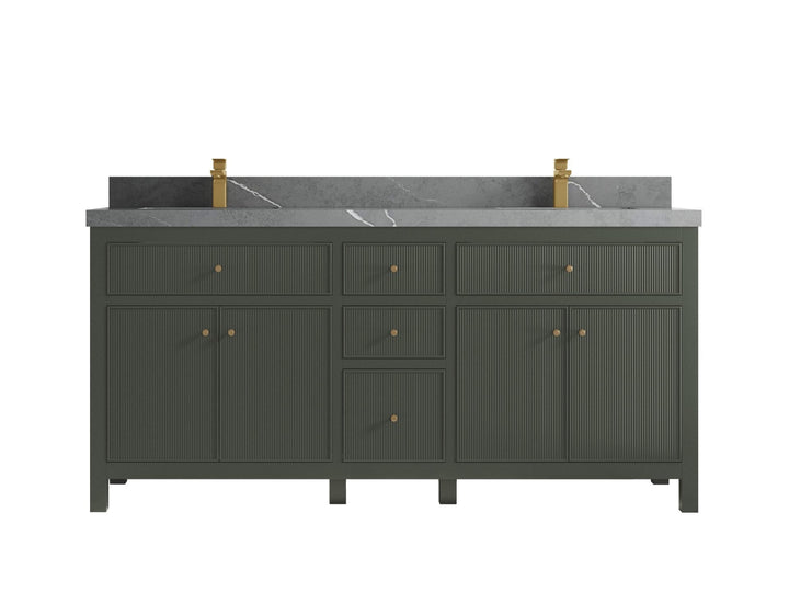 Sonoma 72 in W x 22 in D Free Standing Reeded Double Sink Bathroom Vanity - photo 20