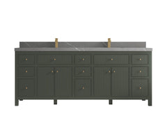 Sonoma 84 in W x 22 in D Free Standing Reeded Double Sink Bathroom Vanity - photo 35