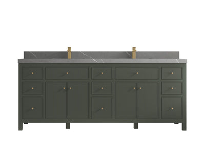 Sonoma 84 in W x 22 in D Free Standing Reeded Double Sink Bathroom Vanity