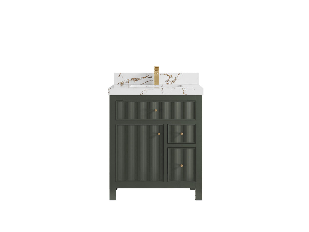 Sonoma 30 in W x 22 in D Reeded Free Standing Single Sink Bathroom Vanity pgn