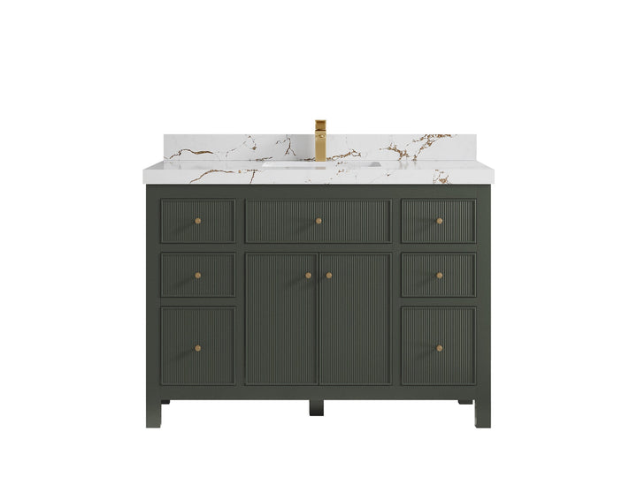 Sonoma 48 in W x 22 in D Free Standing Reeded Single Sink Bathroom Vanity - photo 21