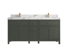 Sonoma 72 in W x 22 in D Free Standing Reeded Double Sink Bathroom Vanity - photo 21