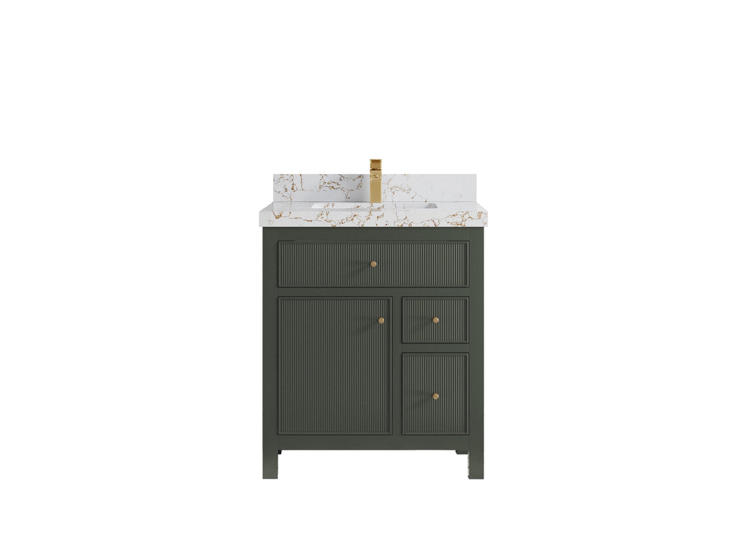 Sonoma 30 in W x 22 in D Reeded Free Standing Single Sink Bathroom Vanity pgn
