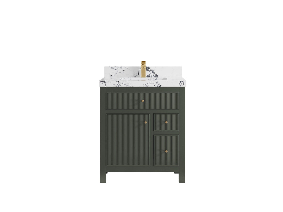 Sonoma 30 in W x 22 in D Reeded Free Standing Single Sink Bathroom Vanity pgn