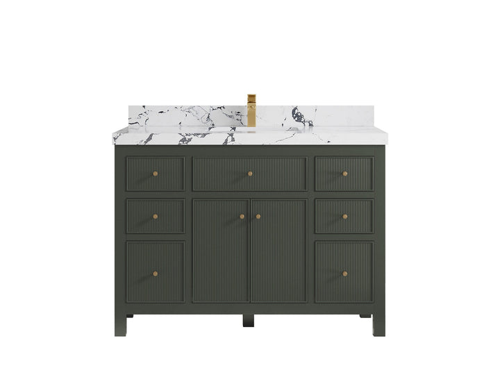 Sonoma 48 in W x 22 in D Free Standing Reeded Single Sink Bathroom Vanity - photo 23