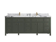 Sonoma 84 in W x 22 in D Free Standing Reeded Double Sink Bathroom Vanity - photo 43