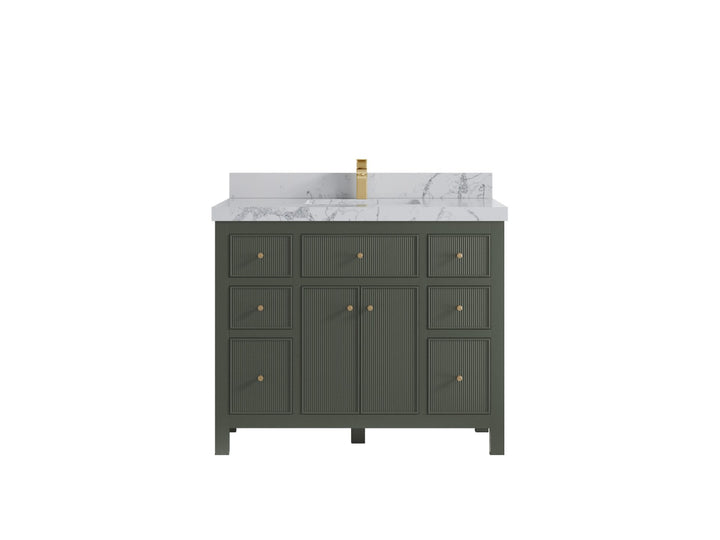 Sonoma 42 in W x 22 in D Free Standing Reeded Single Sink Bathroom Vanity - photo 24