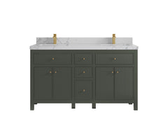 Sonoma 60 in W x 22 in D Free Standing Reeded Double Sink Bathroom Vanity - photo 24