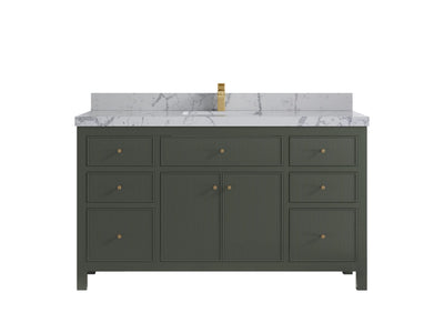 Sonoma 60 in W x 22 in D Free Standing Reeded Single Sink Bathroom Vanity
