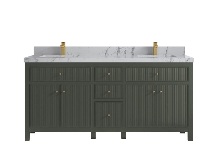 Sonoma 72 in W x 22 in D Free Standing Reeded Double Sink Bathroom Vanity - photo 24