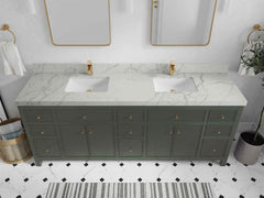 Sonoma 84 in W x 22 in D Free Standing Reeded Double Sink Bathroom Vanity - photo 36