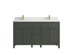Sonoma 60 in W x 22 in D Free Standing Reeded Double Sink Bathroom Vanity - photo 25