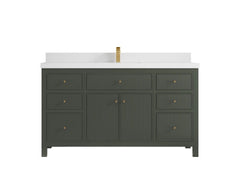 Sonoma 60 in W x 22 in D Free Standing Reeded Single Sink Bathroom Vanity - photo 25