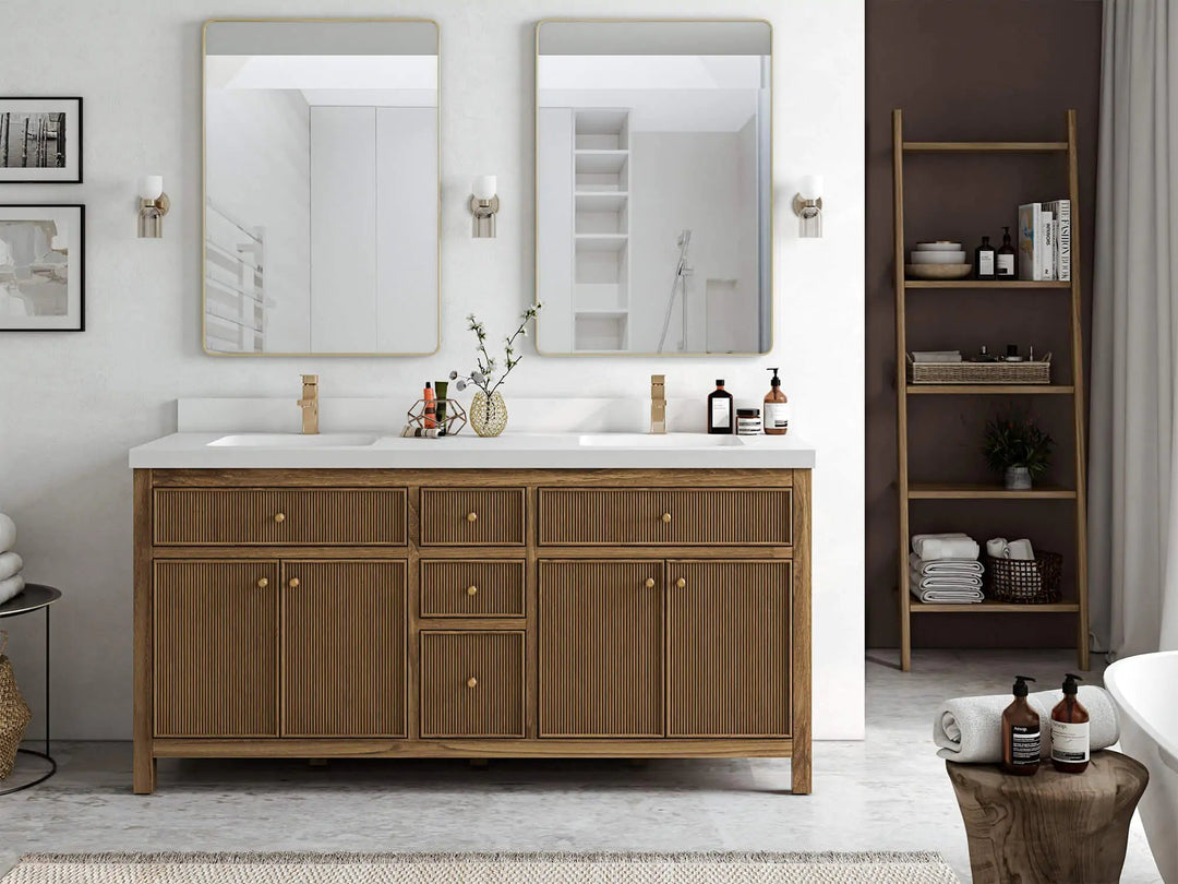 Sonoma Teak Wood 72 in. W x 22 in. D Double Sink Bathroom Vanity