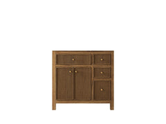 Sonoma Reeded Teak Wood 36 in. W x 22 in. D Left Offset Sink Bathroom Vanity - photo 25