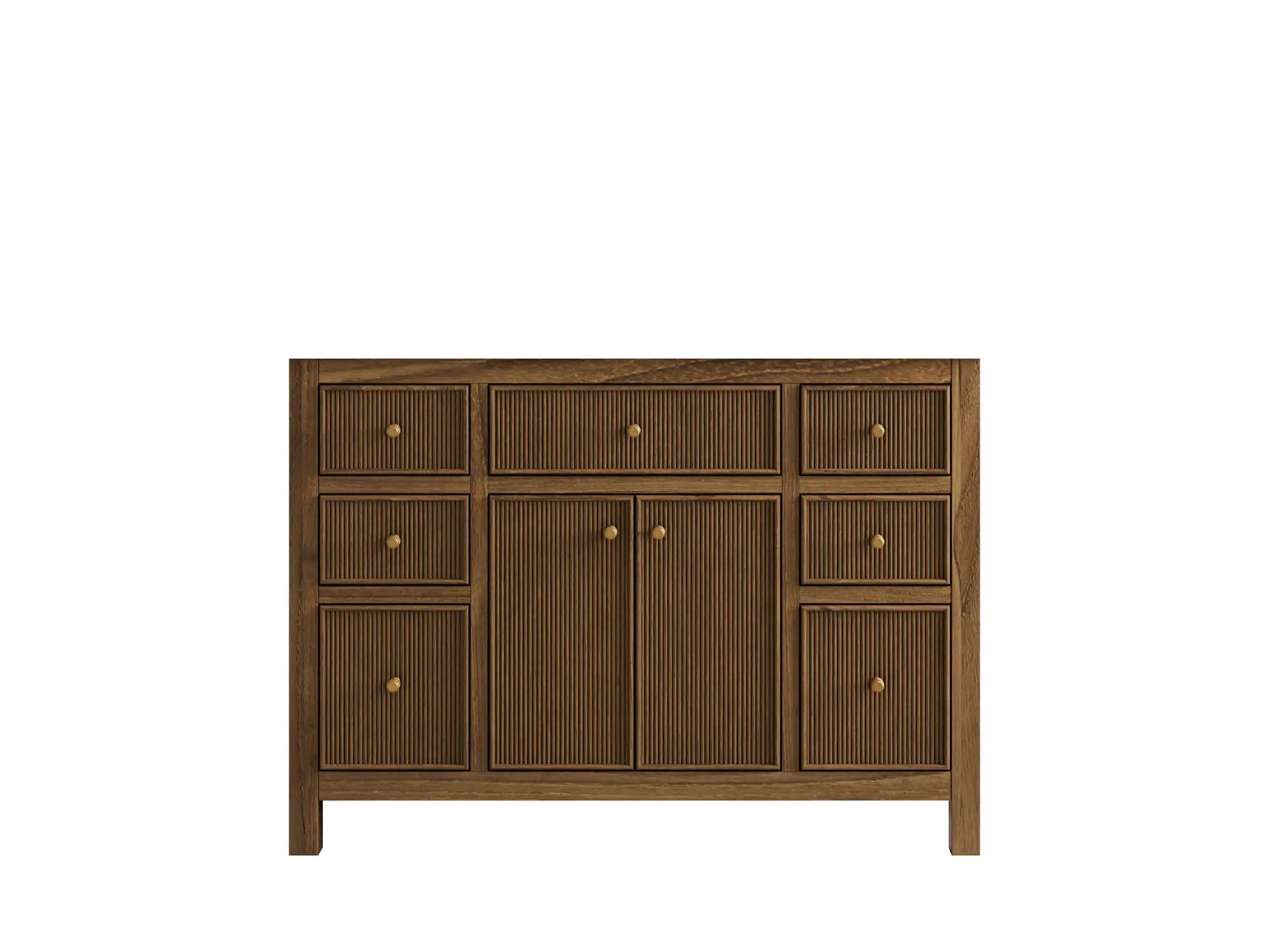 Sonoma Reeded Teak Wood 48 in. W x 22 in. D Single Sink Bathroom Vanity