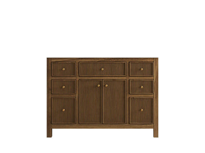 Sonoma Reeded Teak Wood 48 in. W x 22 in. D Single Sink Bathroom Vanity