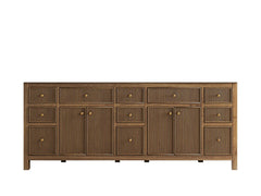 Sonoma Reeded Teak Wood 84 in. W x 22 in. D Double Sink Bathroom Vanity - photo 6