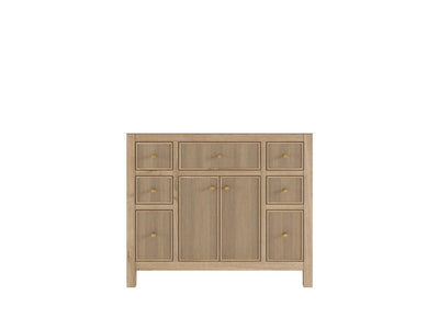 Sonoma Reeded Teak Wood 42 in. W x 22 in. D Single Sink Bathroom Vanity